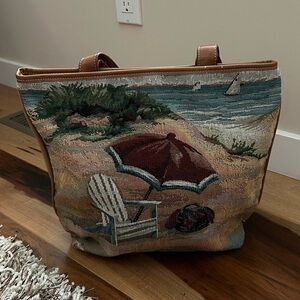 Scala Beach Needlepoint Bag